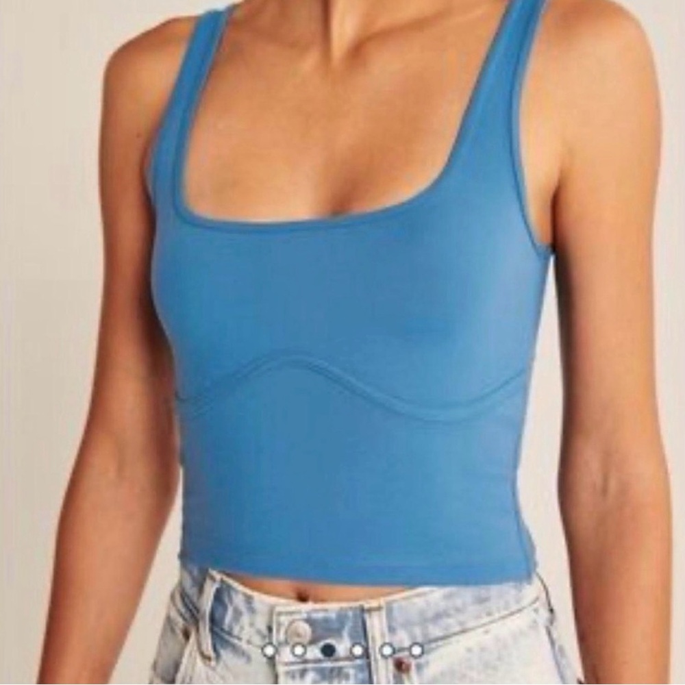 Abercrombie & Fitch Women's Teal Tank Top